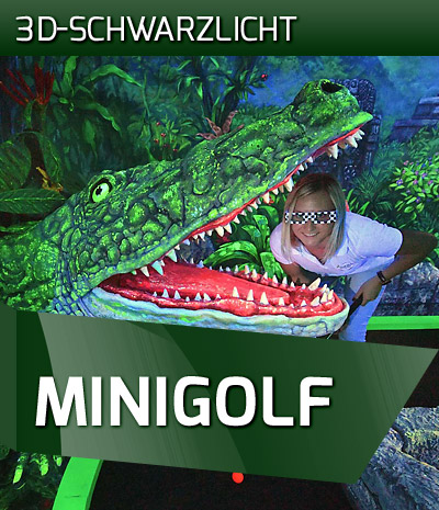 3D-Schwarzlicht Minigolf in Rostock