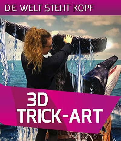 3D-Trick-Art - Die Welt steht Kopf